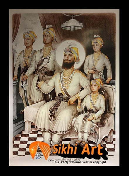 guru gobind singh ji with sahibzade