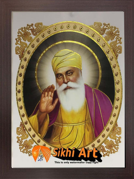 Guru Nanak Dev Ji Orignal Print Frame Founder Of Sikhism In Size - 12 ...