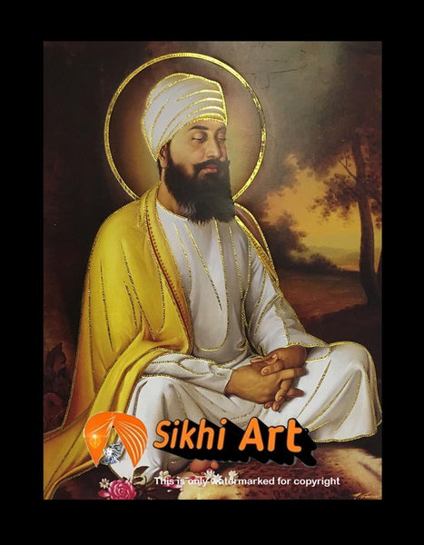 Guru Tegh Bahadur Ji Orignal Print Frame In Size - 12 X 9 – SikhiArt